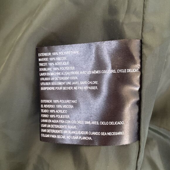 Bernardo Faux Leather Moto Jacket Women Size 1X/XL Rocker Biker Grunge Gray - Picture 14 of 14